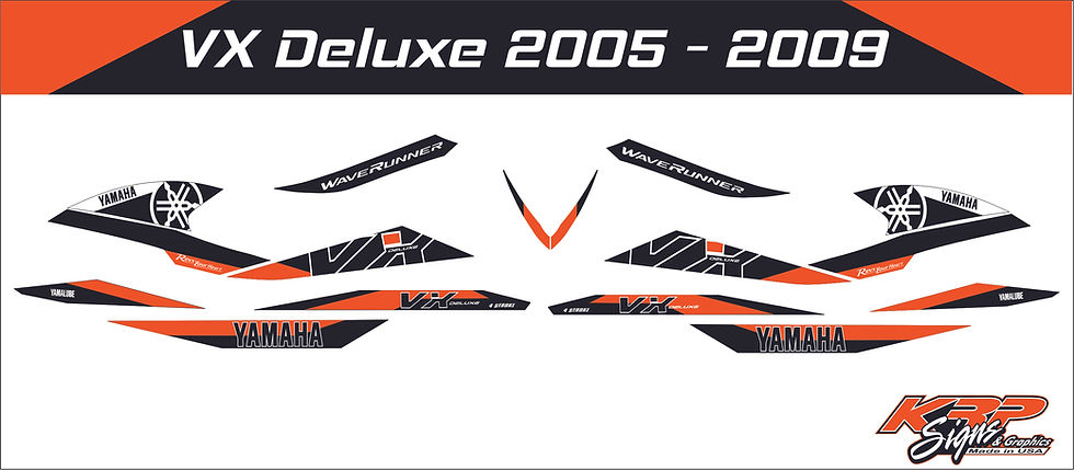 Thumbnail: WAVERUNNER VX DELUXE 2005 - 2009 Graphics / Decal / Sticker Kit Orange