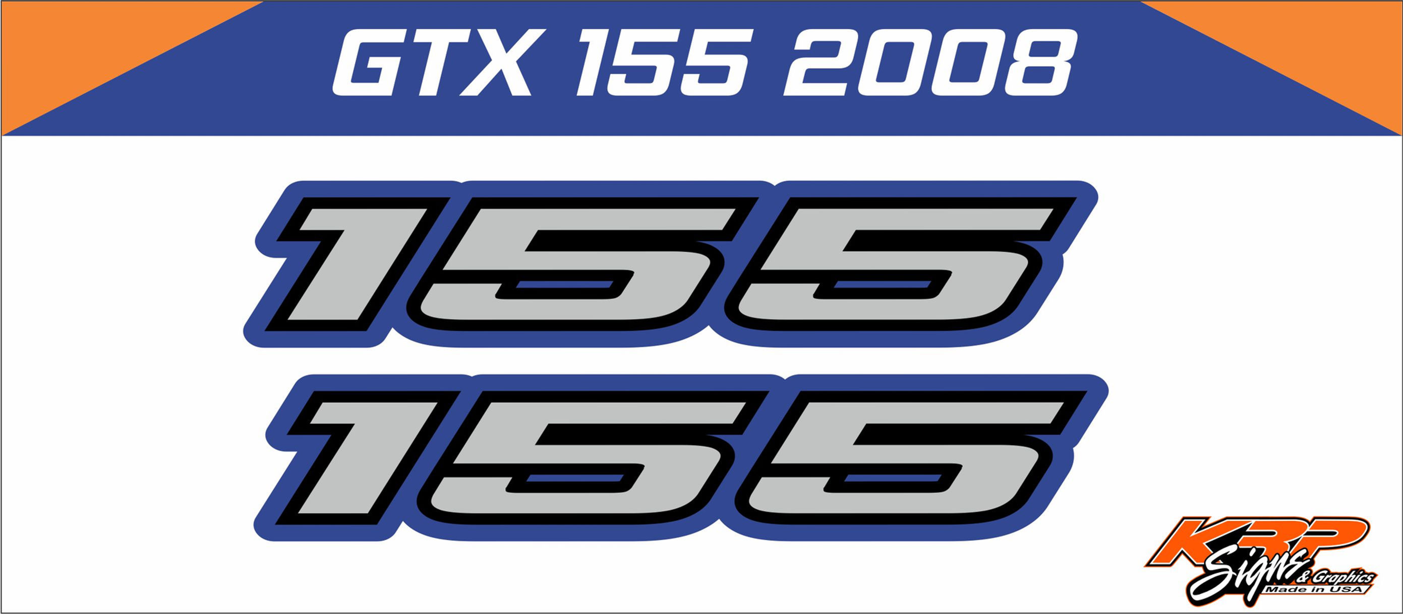 SEADOO GTX 155 2009 Hood Decals Graphics / Decal / Sticker Kit Custom