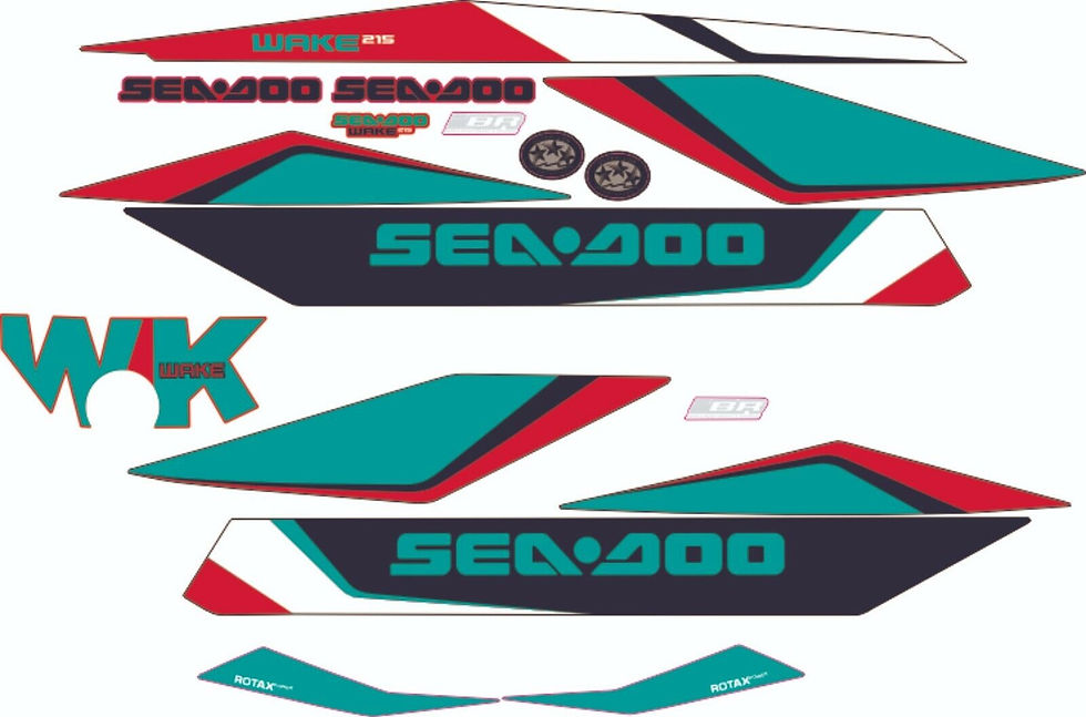SEADOO WAKE 215 2015 Graphics / Decal / Sticker Kit teal
