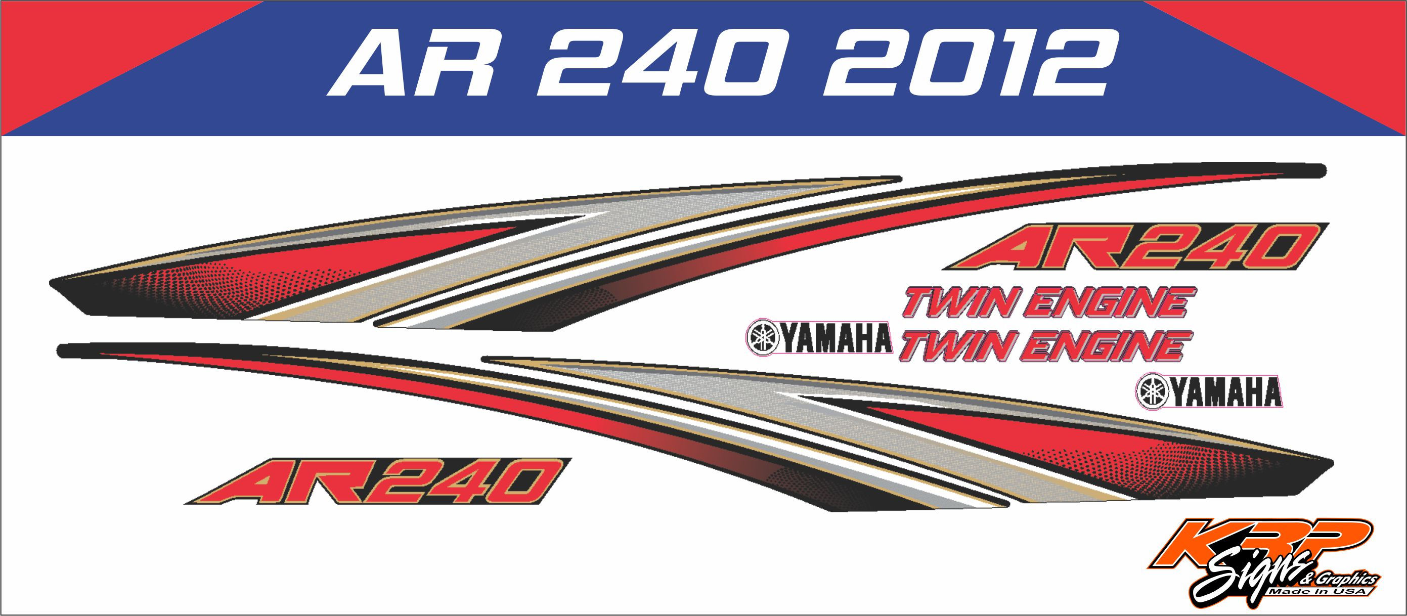 Yamaha AR 240 2012 Graphics/ Decal / Sticker