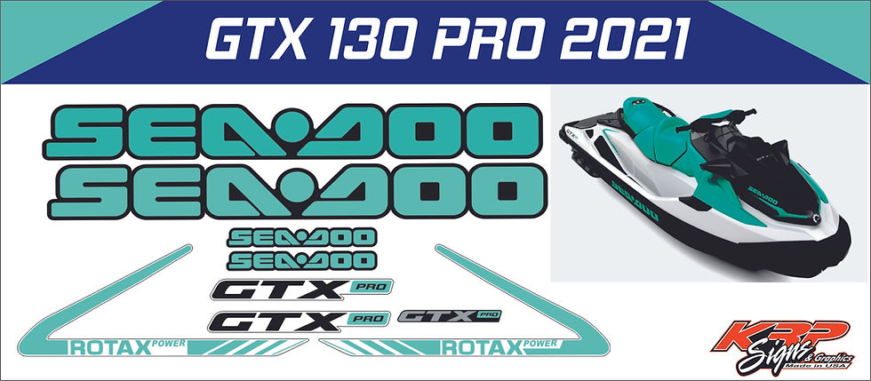 SEADOO GTX PRO 130 2021 Graphics / Decal / Sticker Kit Side Decals