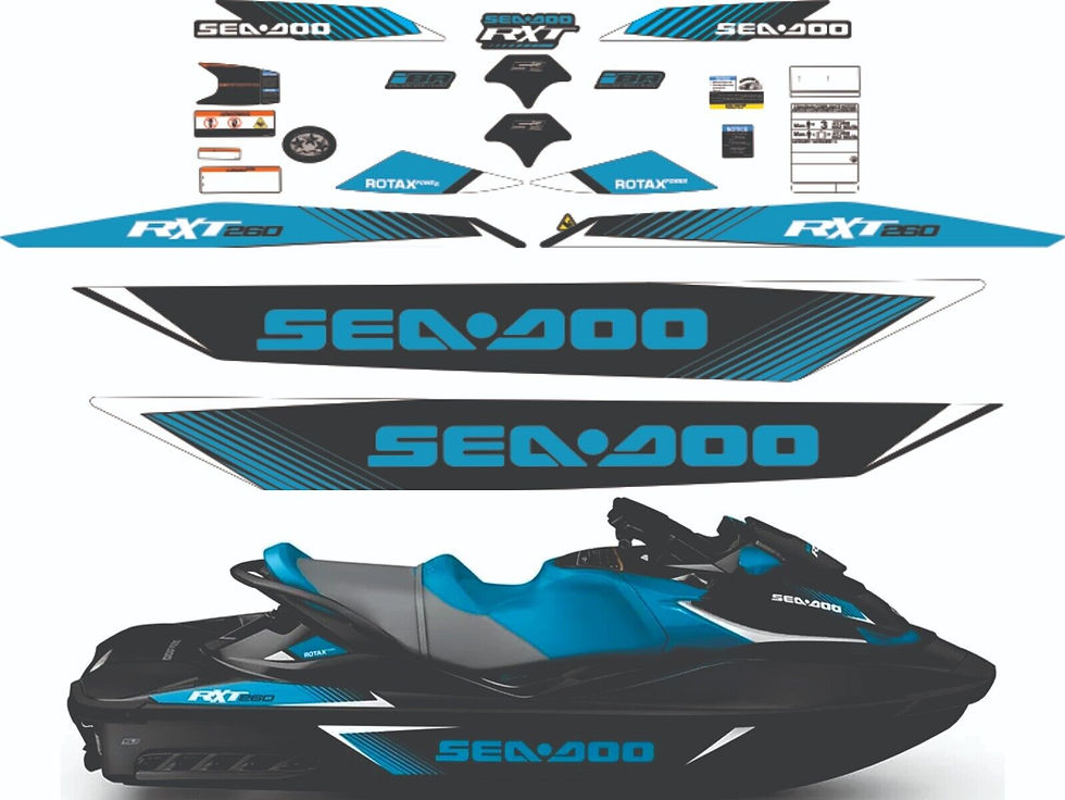 SEADOO RXT 260 2017 Graphics / Decal / Sticker Kit Custom blue