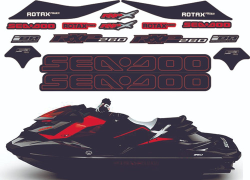 SEADOO RXP X 260 2013 Graphics / Decal / Sticker Kit RED | KRP Signs ...