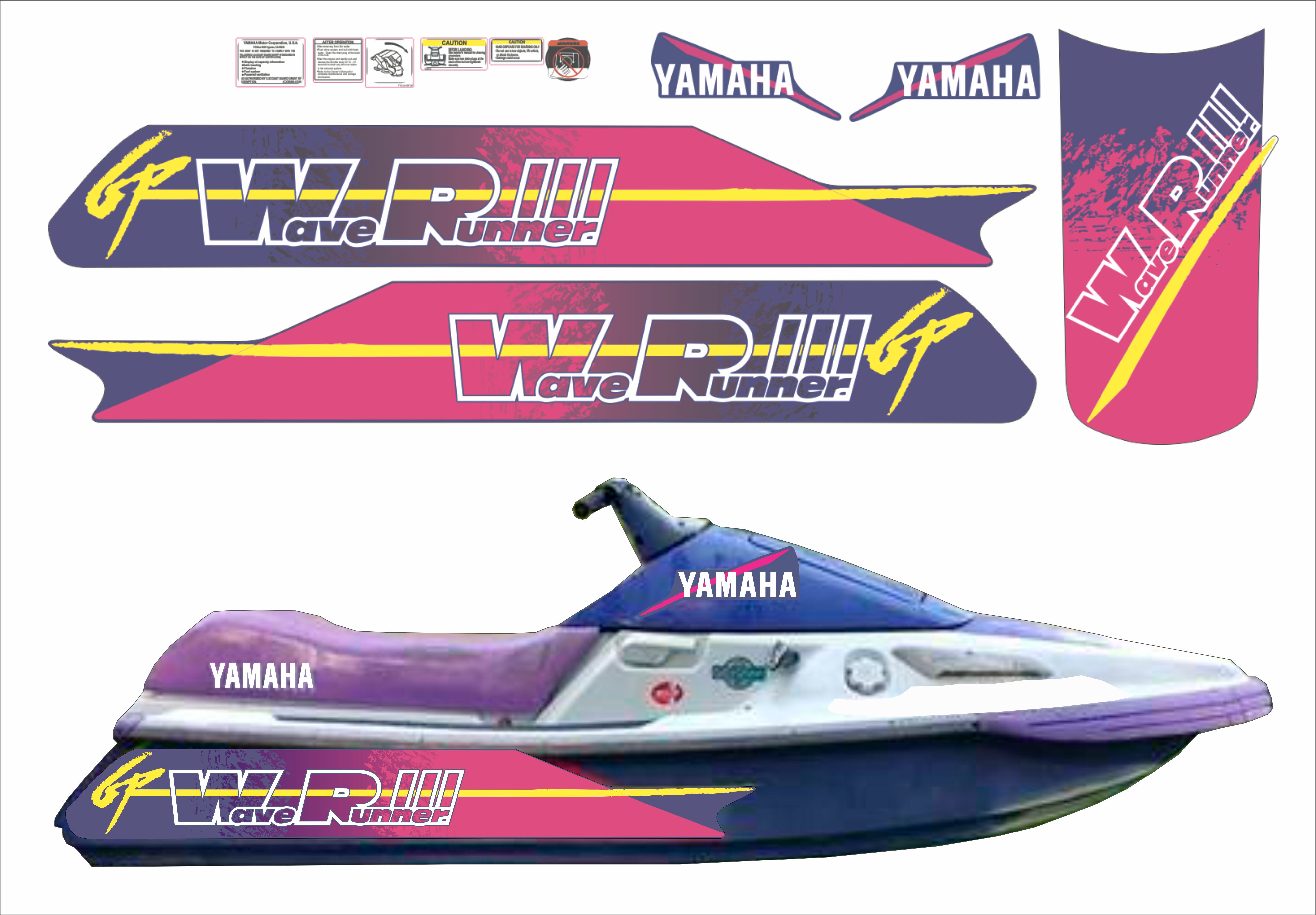 yamahawaverunner3gp1994graphicsdecalreplacementkit