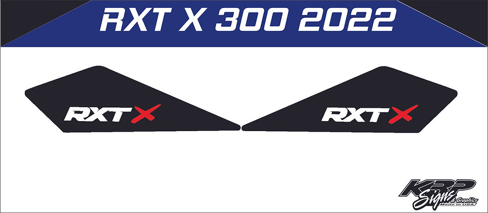 SEADOO RXT X 300 2022 Graphics / Decal / Sticker Kit REAR SIDES ONLY PLAIN BLK