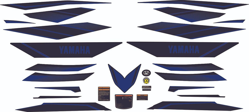 YAMAHA WAVERUNNER GP 1800 2017 Graphics / Decal / Sticker Kit Blue & Black