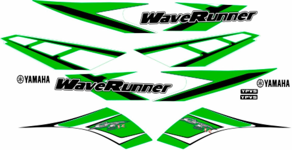YAMAHA WAVERUNNER GP 1200 2000-2005 Graphics / Decal / Sticker Kit GREEN