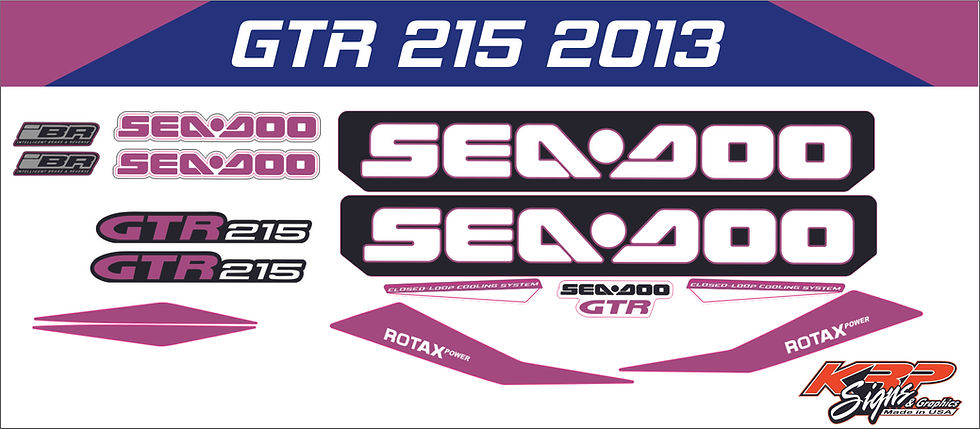 SEADOO GTR 215 2013 Graphics / Decal / Sticker Kit Purple