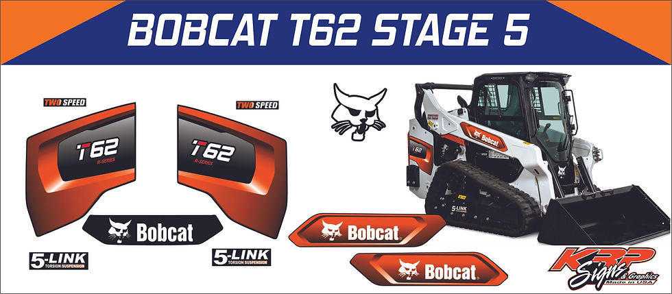 BOBCAT T62 Stage 5 Vinyl Decal Set