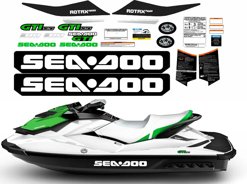 SEADOO GTI 130 2013 Graphics / Decal / Sticker Kit GREEN