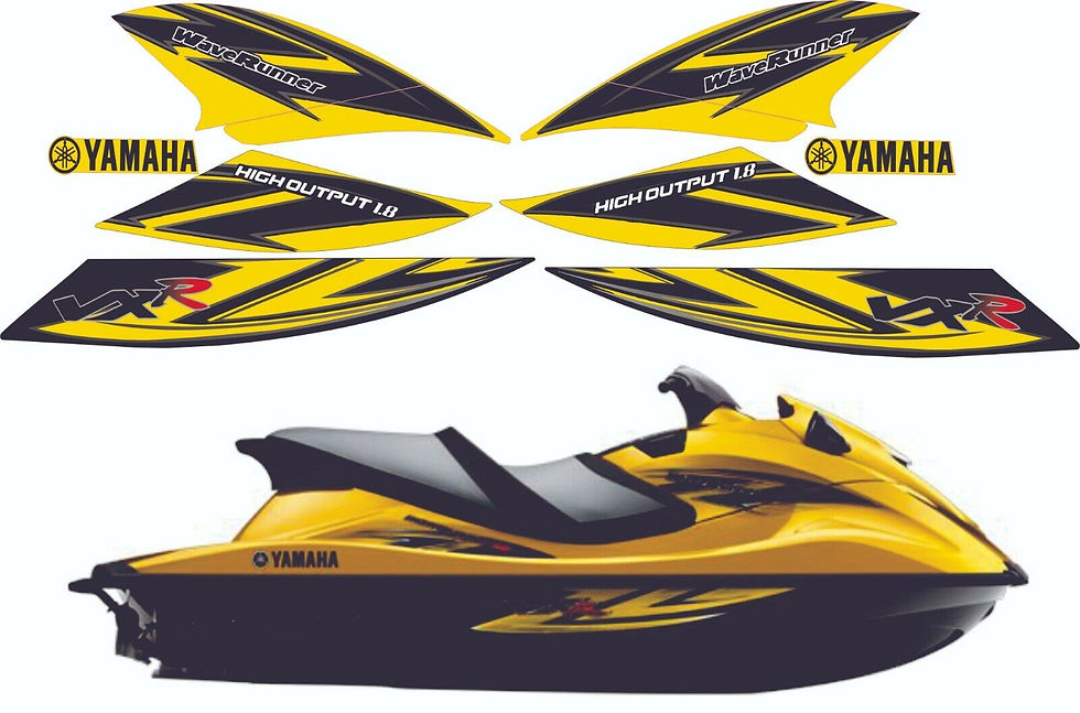 YAMAHA WAVERUNNER VXR HO 2013 Yellow Graphics / Decal / Sticker Kit
