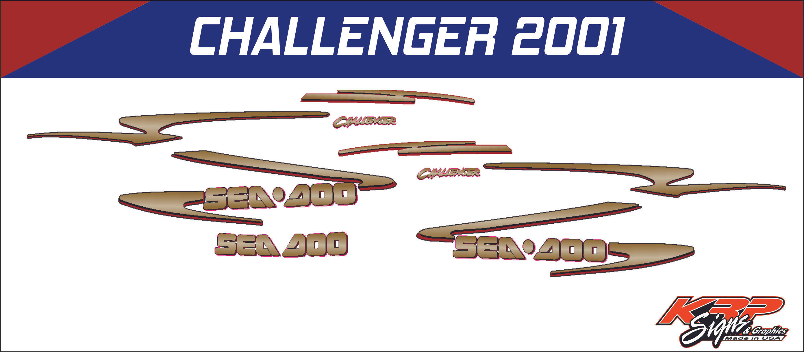 SeaDoo Challenger 2001 GOLD AND BURGANDY