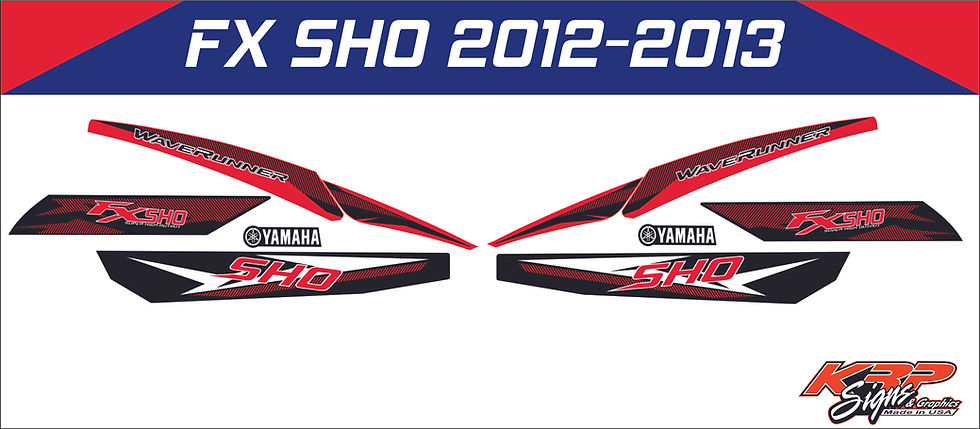 WAVERUNNER FX SHO 2012 -2013 Graphics/ / Sticker Kit Red