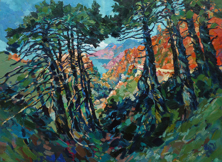Calanques de Piana, Matthieu Kuhn, peintures Corse
