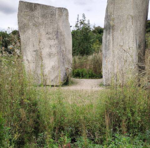 DALL·E 2022-11-28 21.10.08 - photographie réaliste de ruines de gigantesques monolithes de
