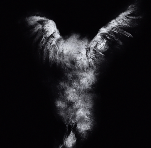 DALL·E 2022-12-11 10.27.57 - photographie studio noir et blanc d'un corps abstrait de créa