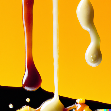 DALL·E 2022-12-20 22.48.10 - photographie studio d'une pluie de sauces de toutes les coule