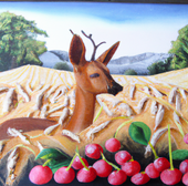 DALL·E 2022-11-18 09.04.32 - peinture flamande de la naissance d'un chevreuil sur un lit d