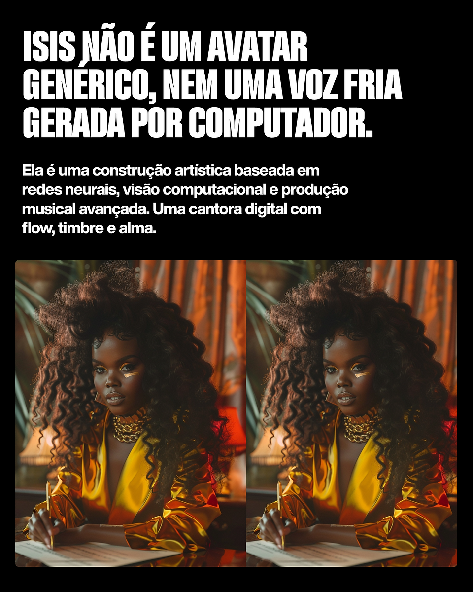 ISIS, artista de IA assinando contrato com o grupo Black 21