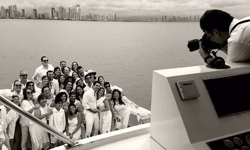 wedding on boat in Panama