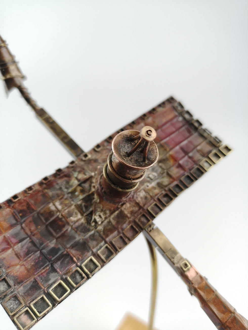 Thumbnail: Satellite Inspired Metal Sculpture