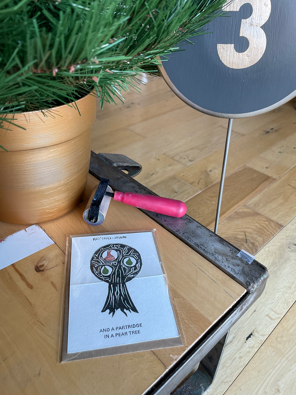 Thumbnail: A Partridge in a Pear Tree Christmas Card