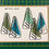 Thumbnail: Mid-Century Modern Handprinted Christmas Card - 5 Small Retro Trees