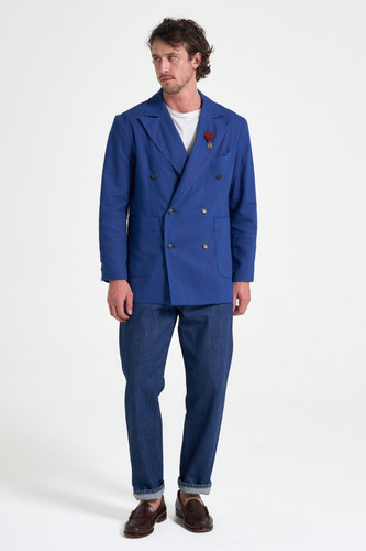 ジャケット・アウター De Rien indigo linen double breasted JKT De Rien indigo linen double breasted JKT