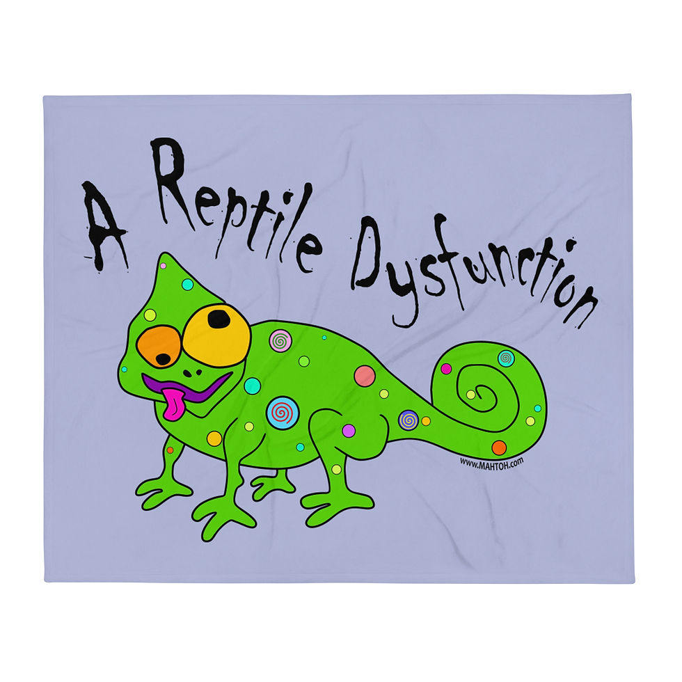 A Reptile Dysfunction Throw Blanket - Purple