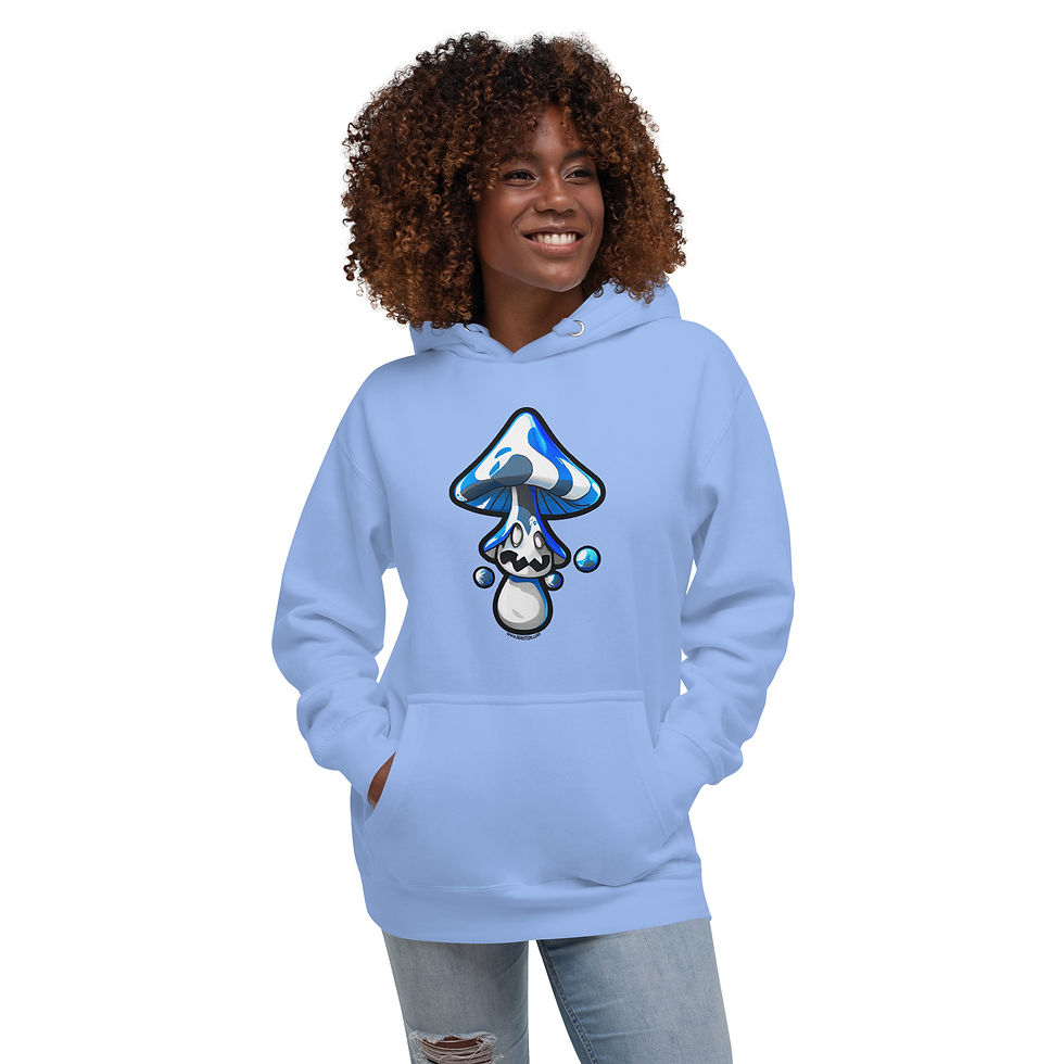 Blue Bubble Mushroom Unisex Hoodie