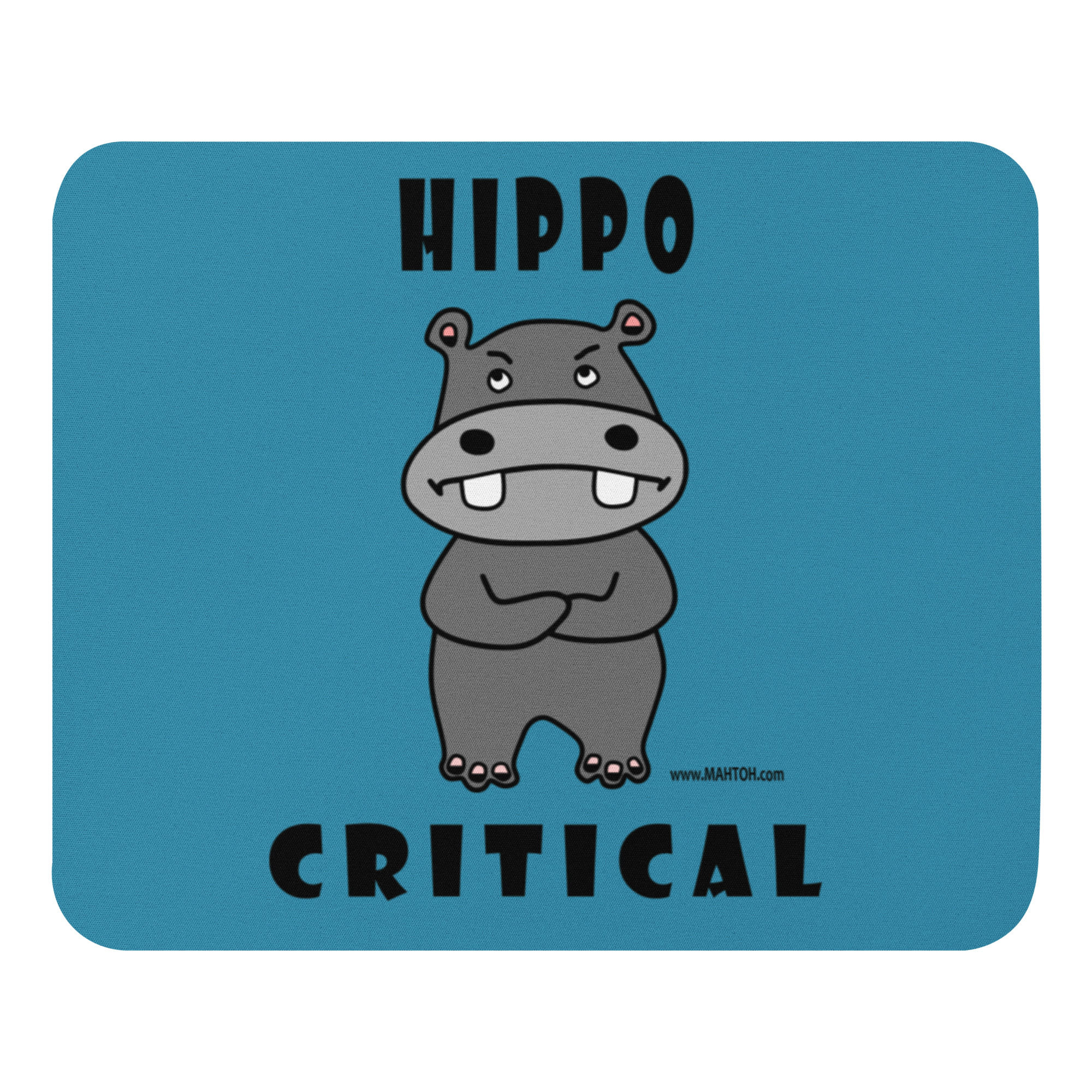 Hippo Critical Mouse Pad - Blue