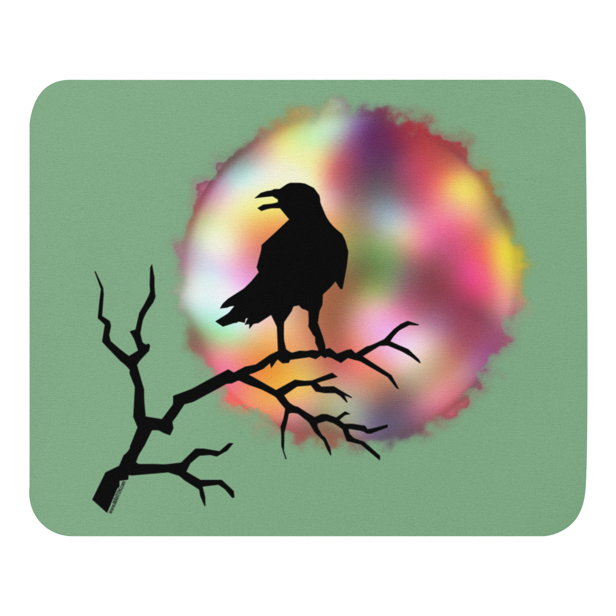 Raven Moon Mouse Pad - Sage
