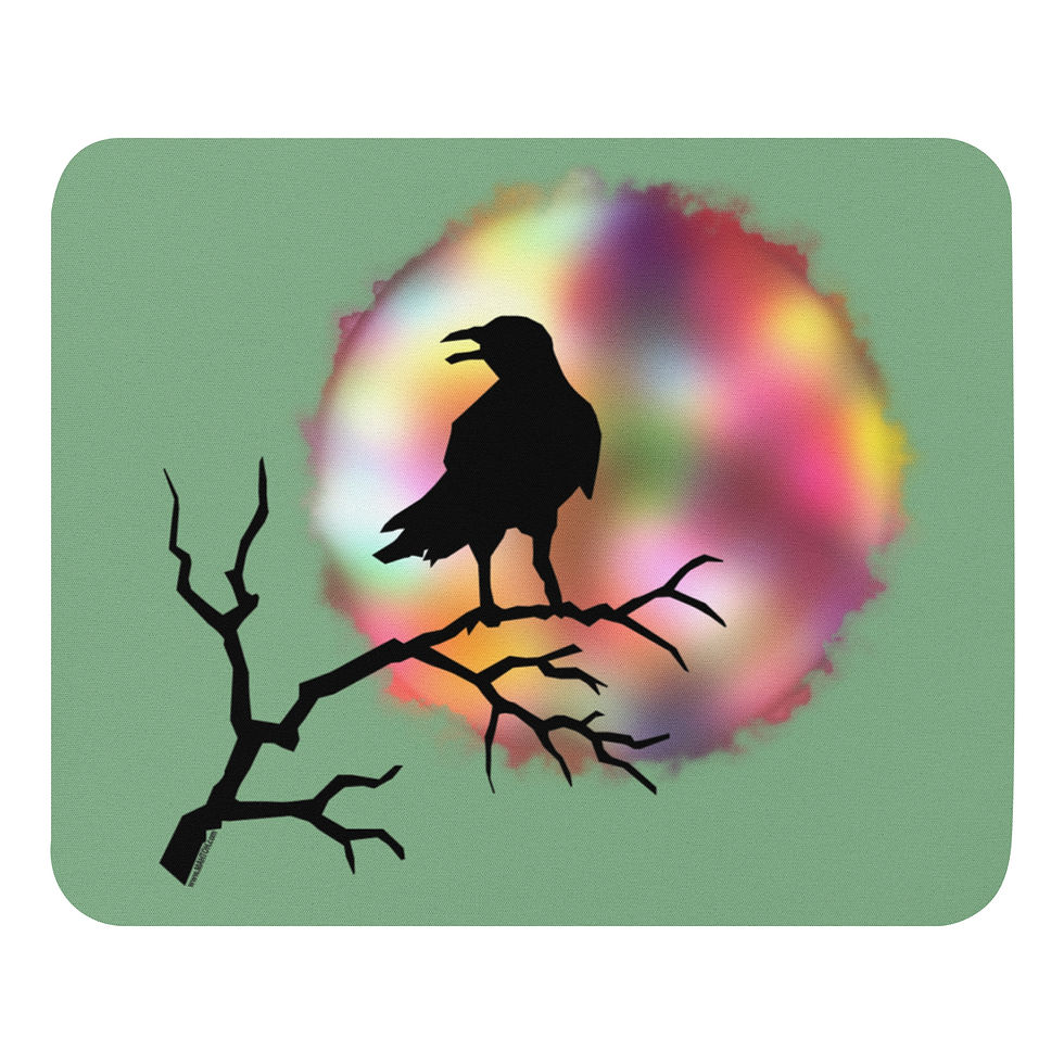 Raven Moon Mouse Pad - Sage