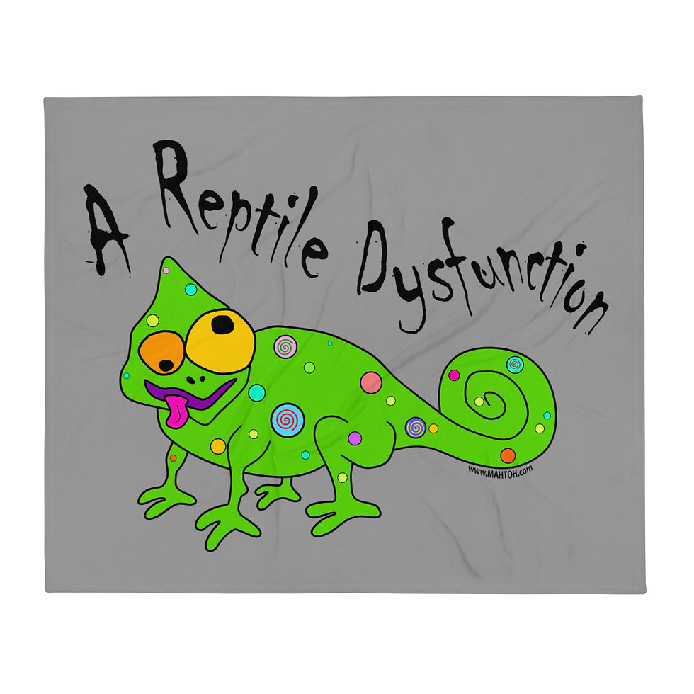 A Reptile Dysfunction Throw Blanket - Grey