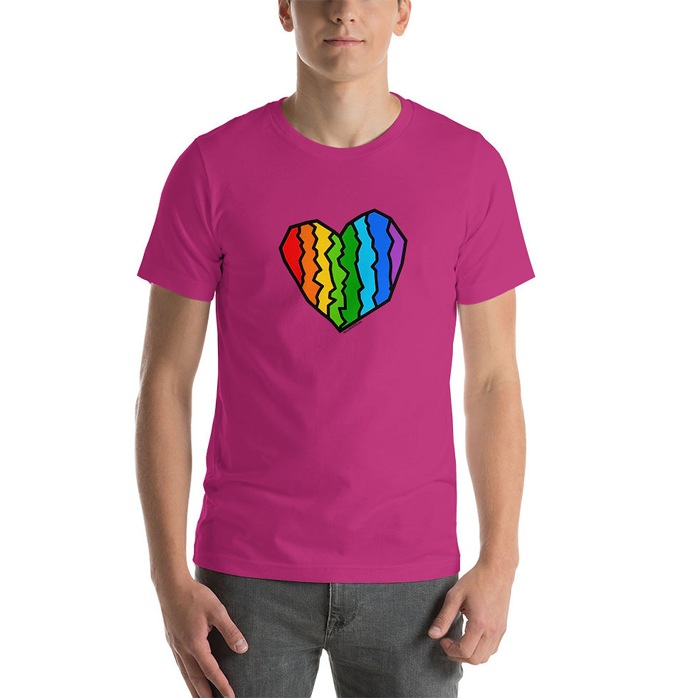 Thumbnail: Rainbow Heart Unisex T-Shirt