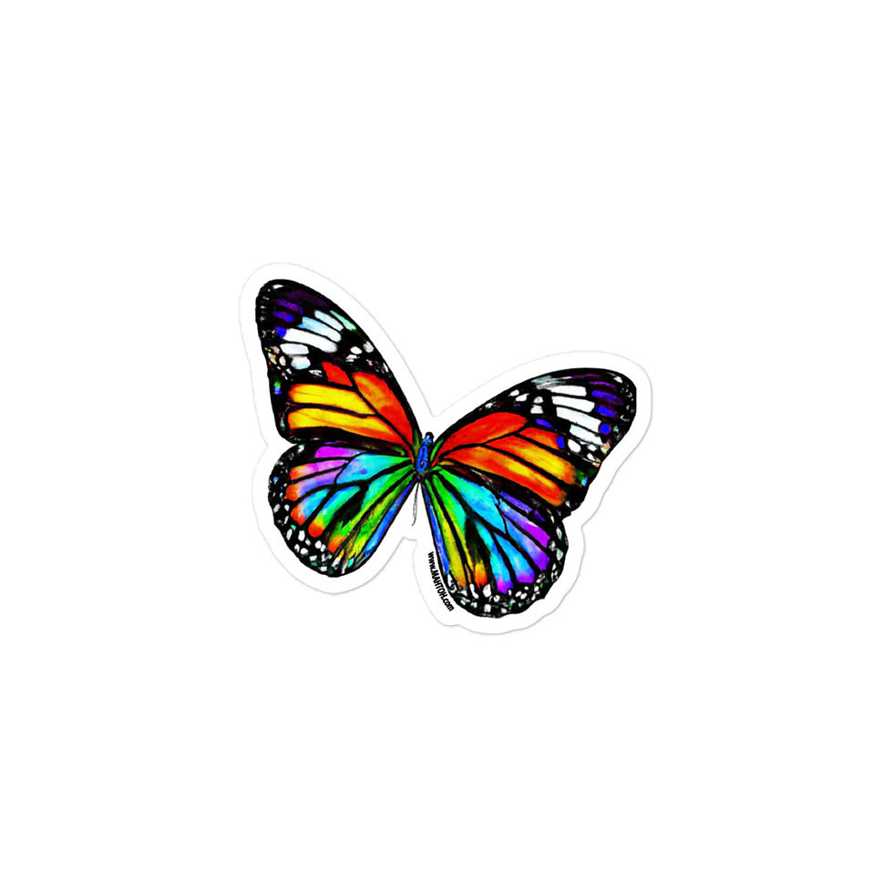 Painted Butterfly Sticker