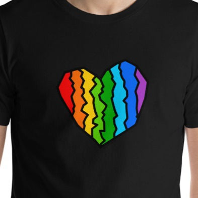 Rainbow Heart Unisex T-Shirt