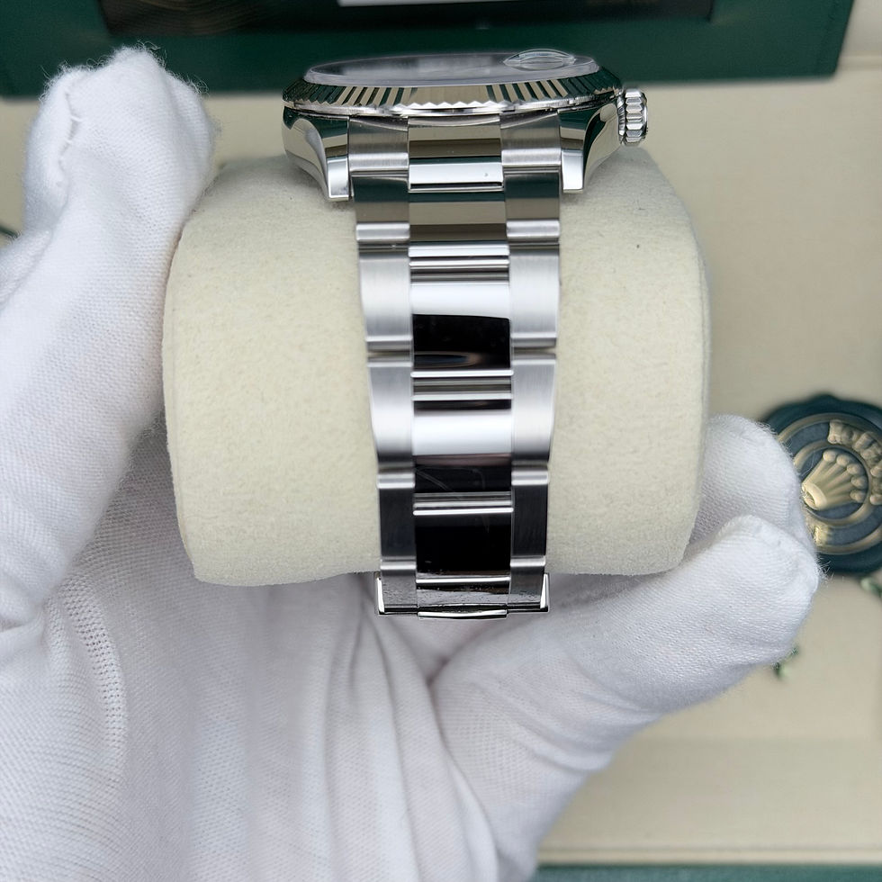 Thumbnail: 2025 Rolex DateJust 36 “Wimbledon” Fluted white gold bezel- Full Set. Ref:126234