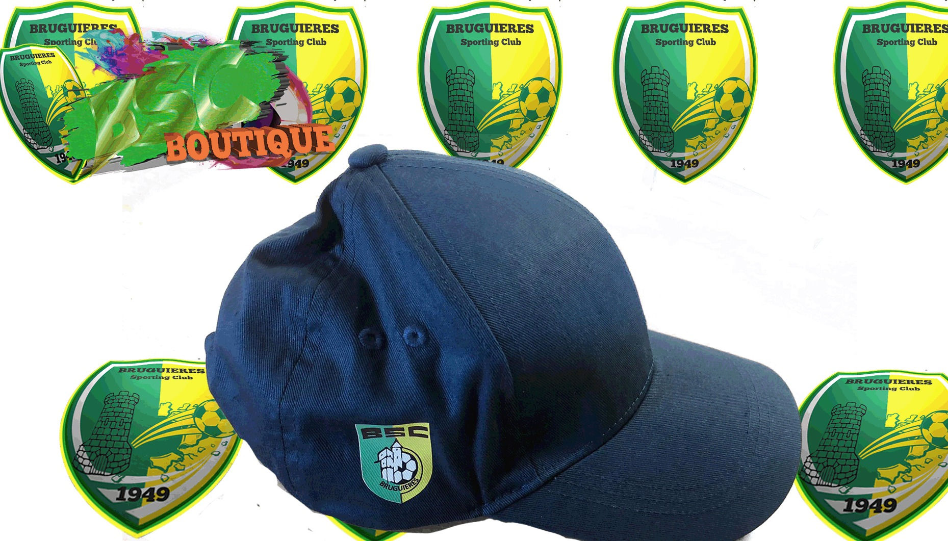 Casquette marine floquée