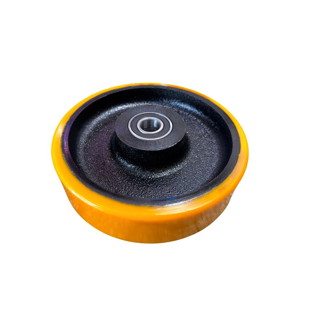 Rueda de Hierro con Poliuretano 200x50 eje de 20mm · fotografía 1