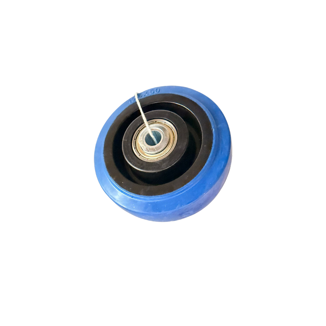 Rueda suelta de goma azul 5x2" · fotografía 1