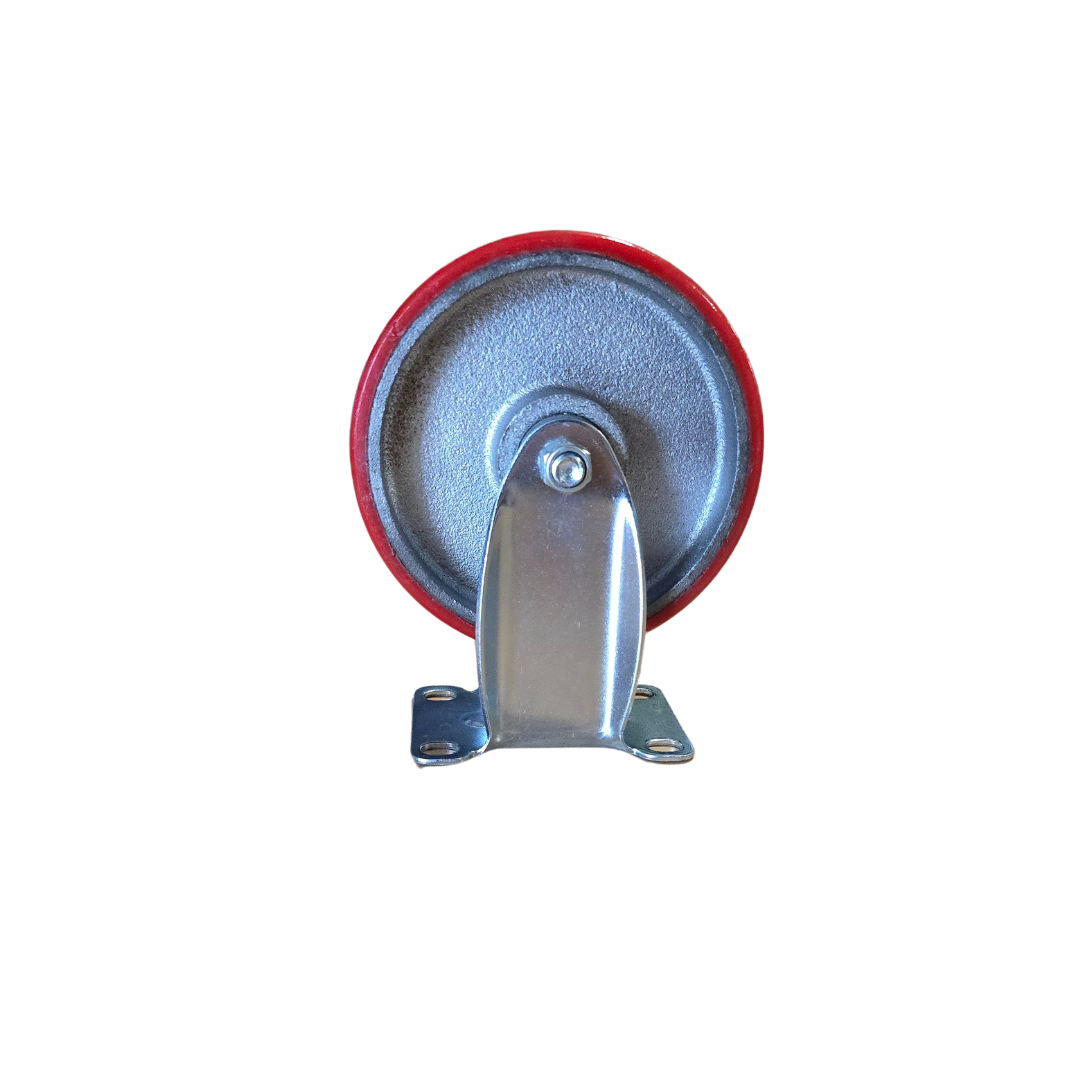 Rueda de Hierro con Poliuretano en base fija 5x1" · fotografía 1