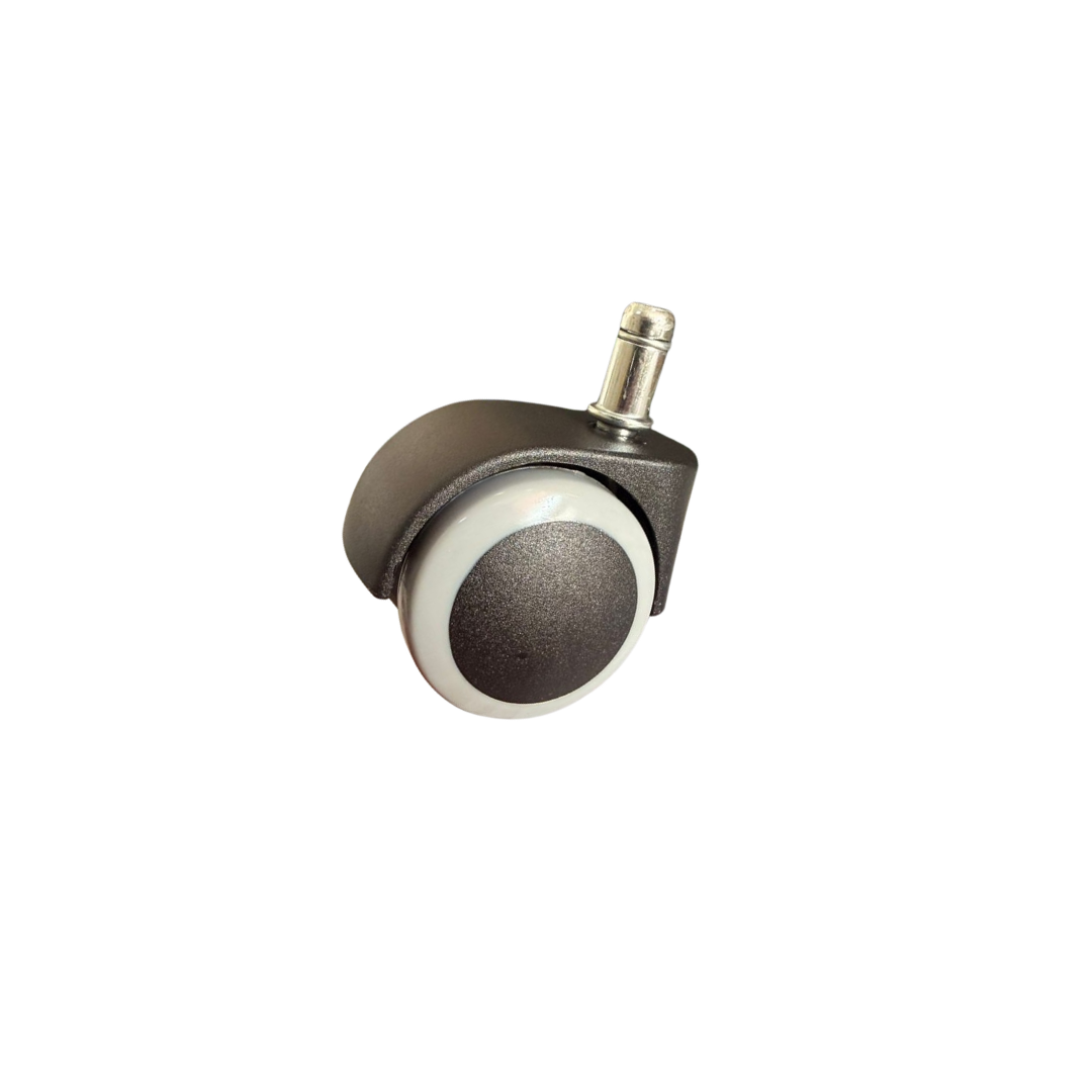 Rueda para silla de oficina con goma gris · fotografía 1