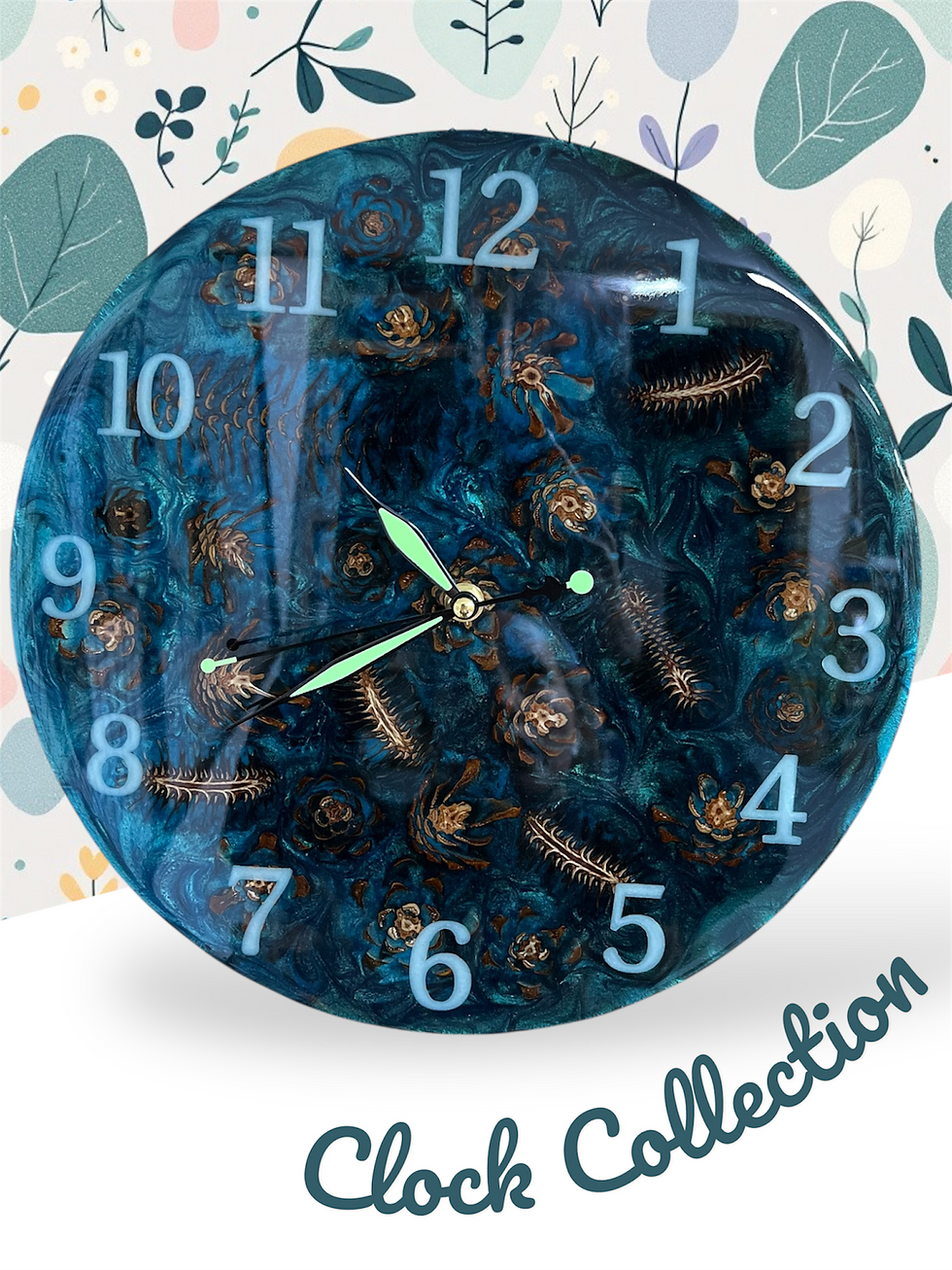 Thumbnail: Resin and Pine Cone Clocks 