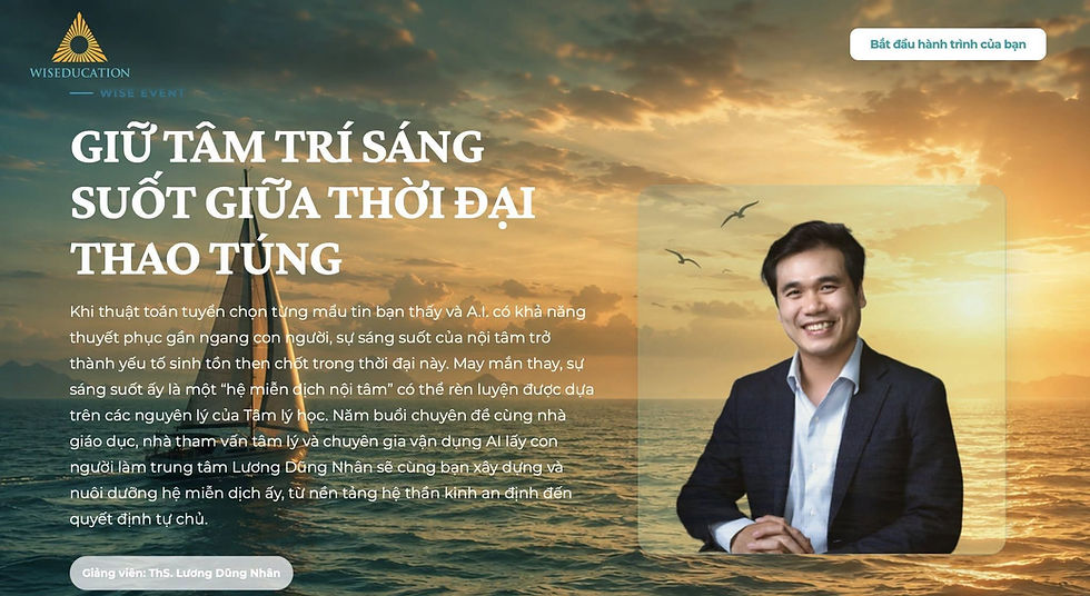 AIM TALK: GIỮ TÂM TRÍ SÁNG SUỐT GIỮA THỜI ĐẠI THAO TÚNG
