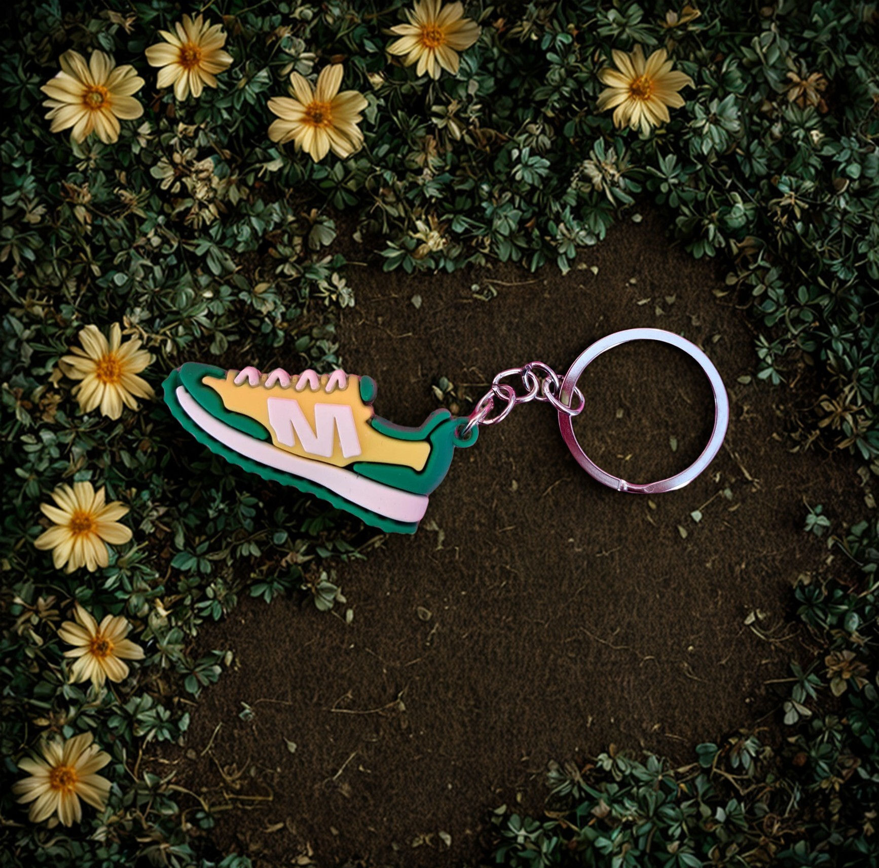 Green Mini Running Shoe Keyring