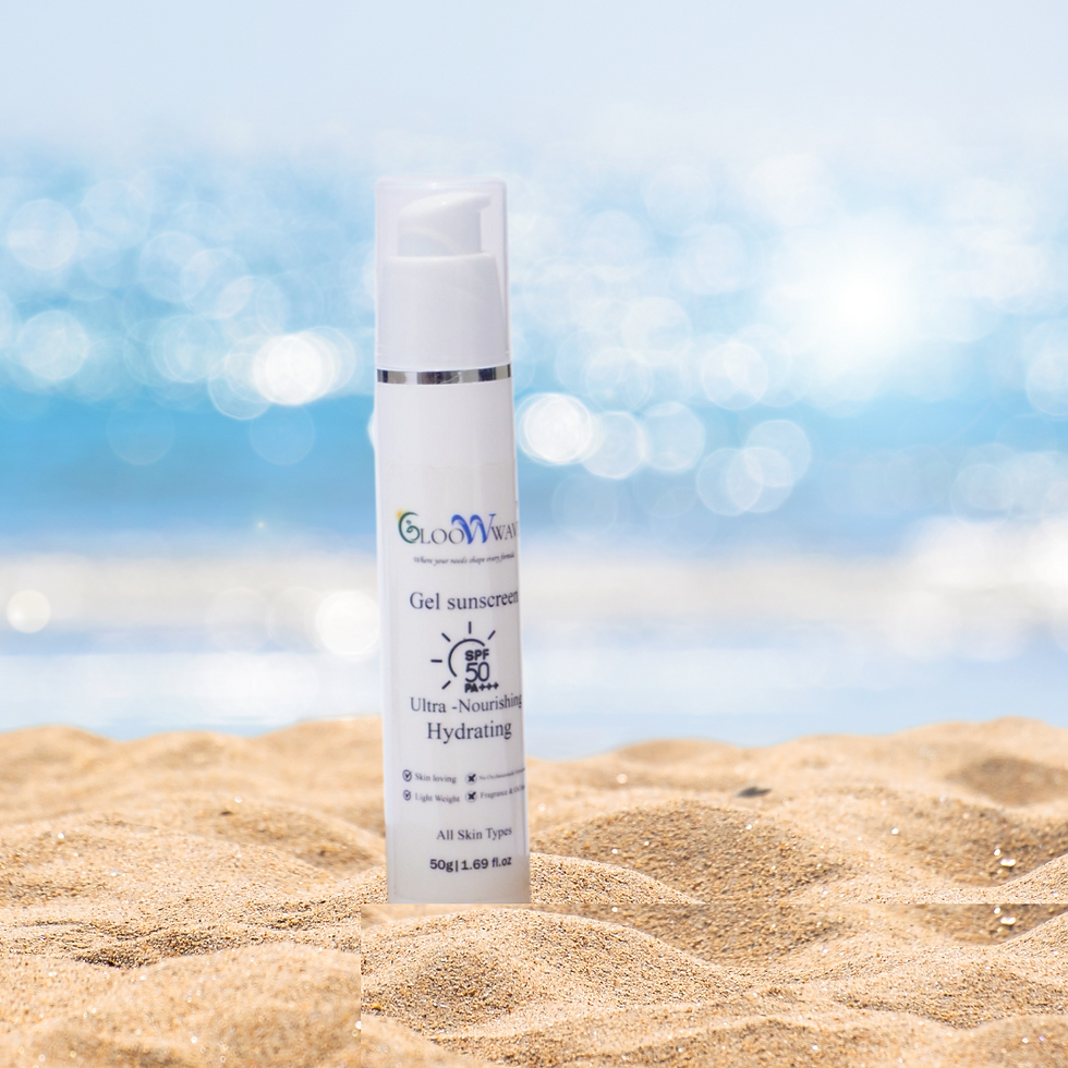 High angle view of sun protection products