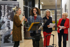 06 11 2019 - Ouverture du festival - Université de Lyon - Pascale Bazin, Célia Francina, Pascale Dufraisse, Marie-Reine Jazé-Charvolin (Interférences)
