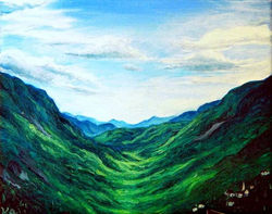 #art #painting #oilpainting #landscape #whitemountains #newhampshire #valley #mountains