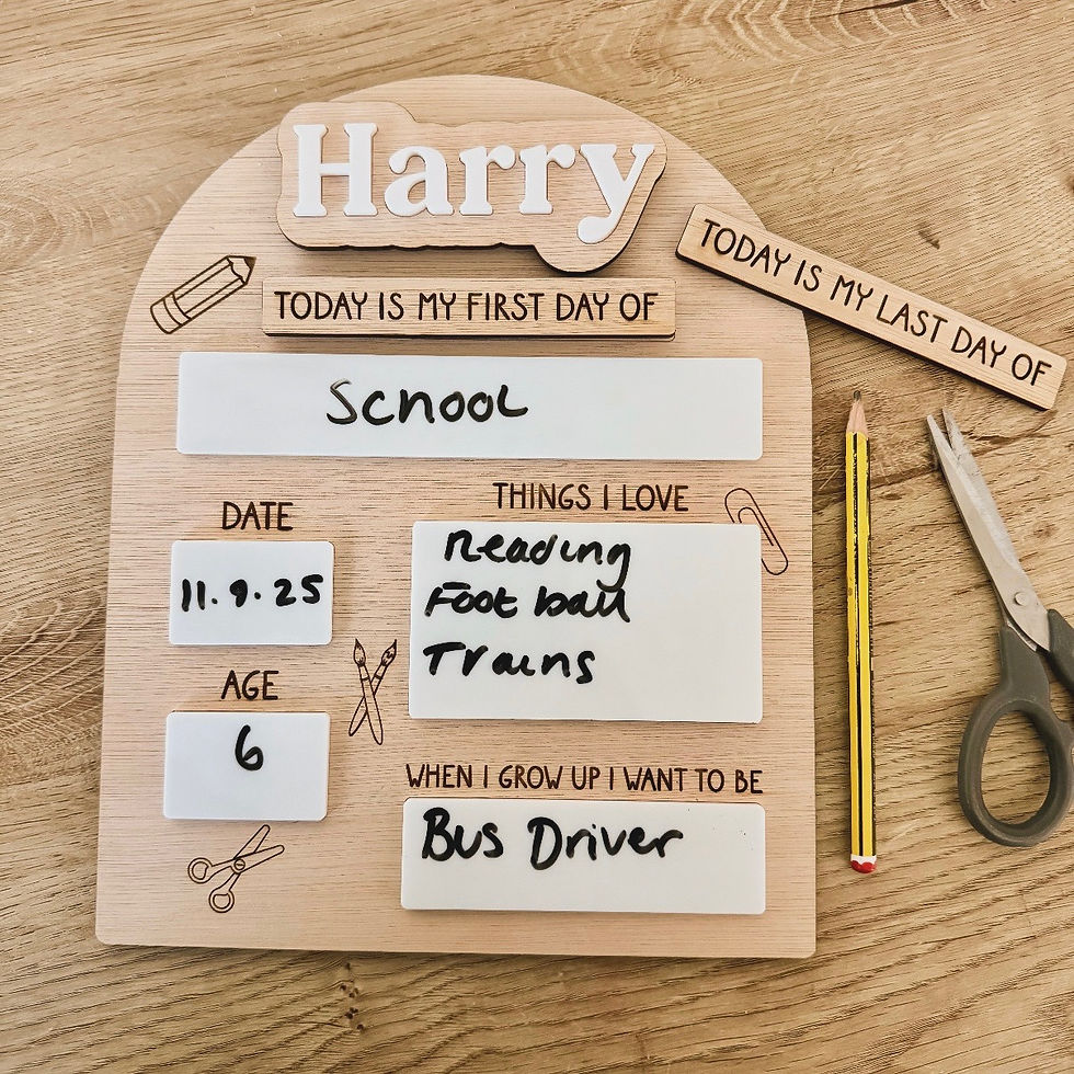 Thumbnail: First day of school board, interchangeable first / last day of/ at  school sign